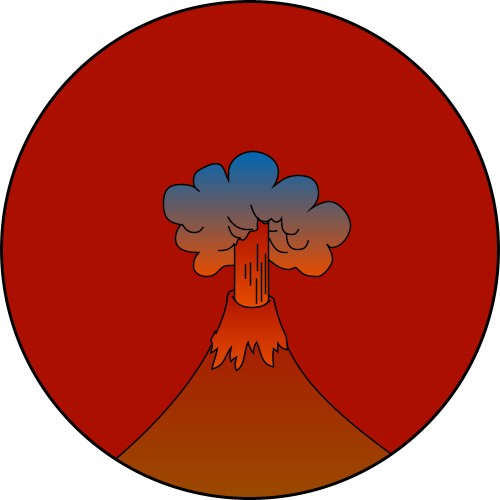 Volcano; Smoke, Fire, Scene