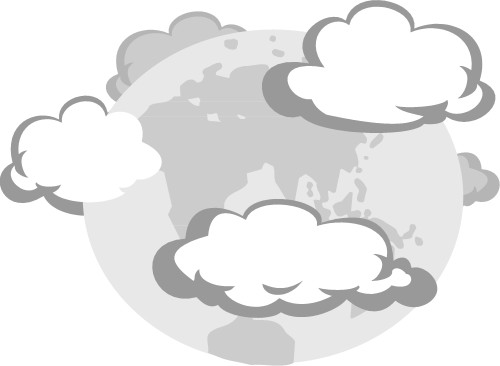 Science: Clouds around a globe