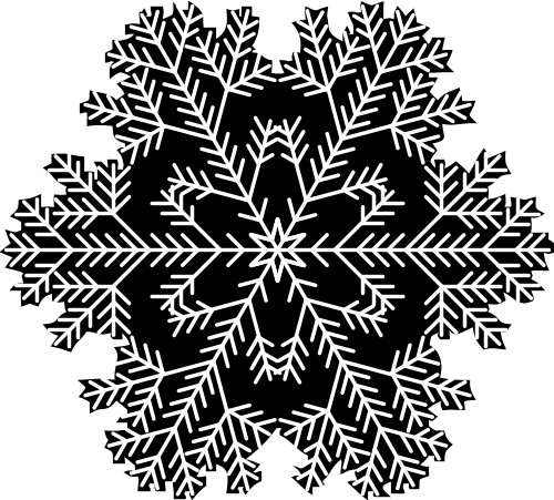 Snowflake; Snowflake, Snow, Ice, Hexagon