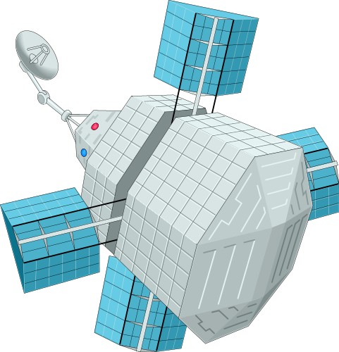 Космический спутник; Космос, Техника, Полет, Спутник, Наука, Исследование