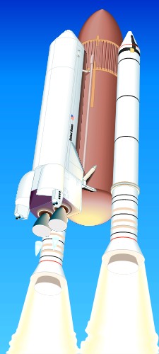 Старт Space Shuttle; Космос