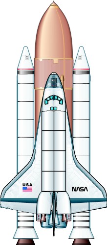 Shuttle в полете; Космос, Система, Транспортирование, Челнок