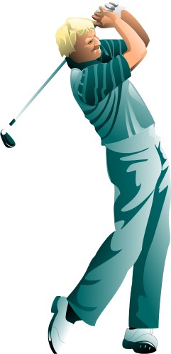 Sport: Man teeing off in golf