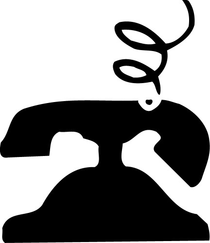 Telephone; Dial, Silhouette, Communication