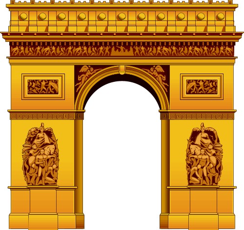 Arc de Triomphe; Travel, Europe, Totem, Graphics, Arc, de, Triomphe, Paris