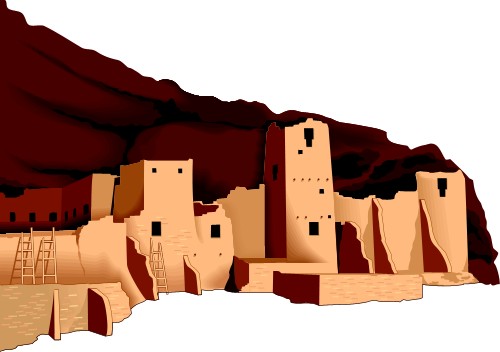 Mesa Verde Colorado; Travel, United, States, Totem, Graphics, Mesa, Verde, Colorado