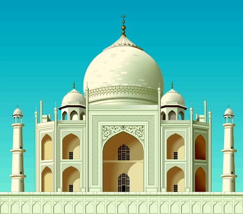 Taj Mahal; Travel, Asia, Totem, Graphics, Taj, Mahal