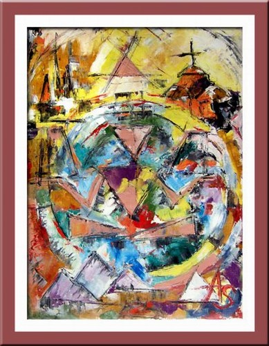 Fire circle; Andrey Smolkin's paintings