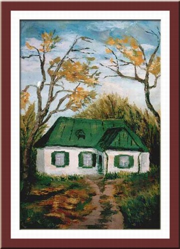 Chekhov's house (Taganrog); 2003. Oil on canvas. 60 x 40 cm