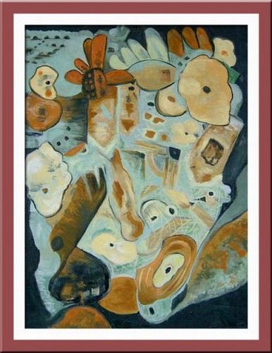 Splinters of the past; 2003. Oil on canvas. 50 x 70 cm