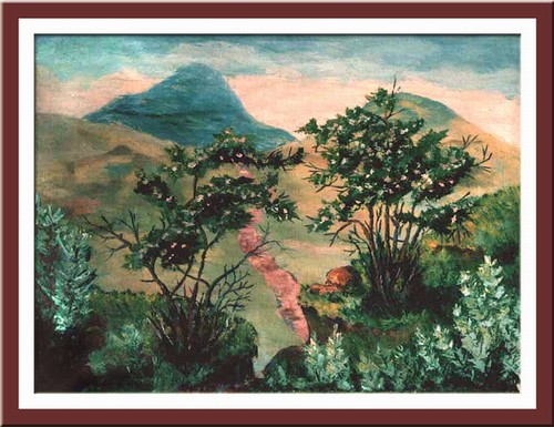 Dog-rose; 2000. Oil on canvas. 60 x 80 cm