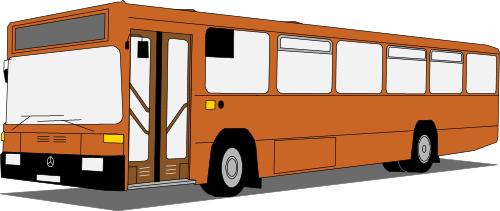 Brown bus; Transport