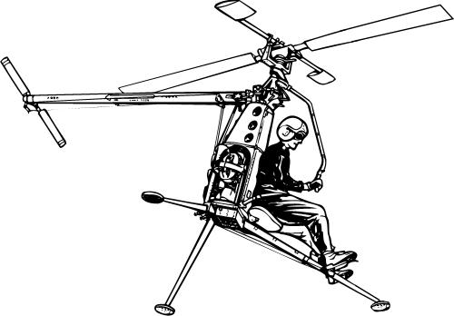 Gyrocopter; Propeller, Helicopter, People, Aeroplane