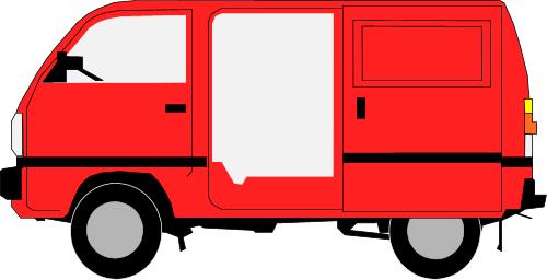 Красный микроавтобус; Красный, Колеса, Фургон, Коммерческий, Транспортное средство, Автомобиль