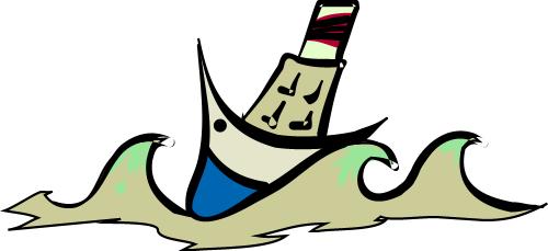 Ship in storm; Cartoon, Design, Boat, Sea, Storm, Ocean, Ship