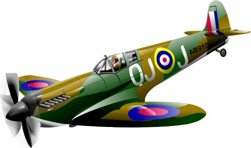 Spitfire; History, Propeller, Combat, Aeroplane