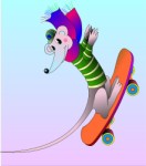 Rat on a skate-board, Animals