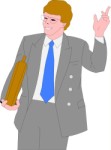 Businessman waving goodbye, Business, views: 4552