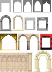 Collection of different style arches, Buildings
