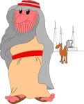 Arabian man with camel, Cartoons