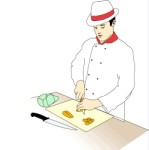Chef preparing food, People