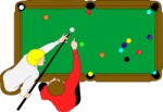 People playing a game of pool, Sport