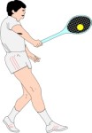 Man hitting a tennis ball, Sport