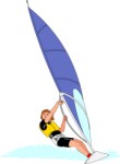 Person on a windsurfer, Sport