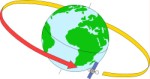 Satellite orbiting around the globe, Technology, views: 4385