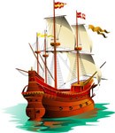 Galleon in full sail, Transport