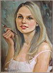 Девушка с мудштуком, Галерея живописных портретов, просмотров: 3085
